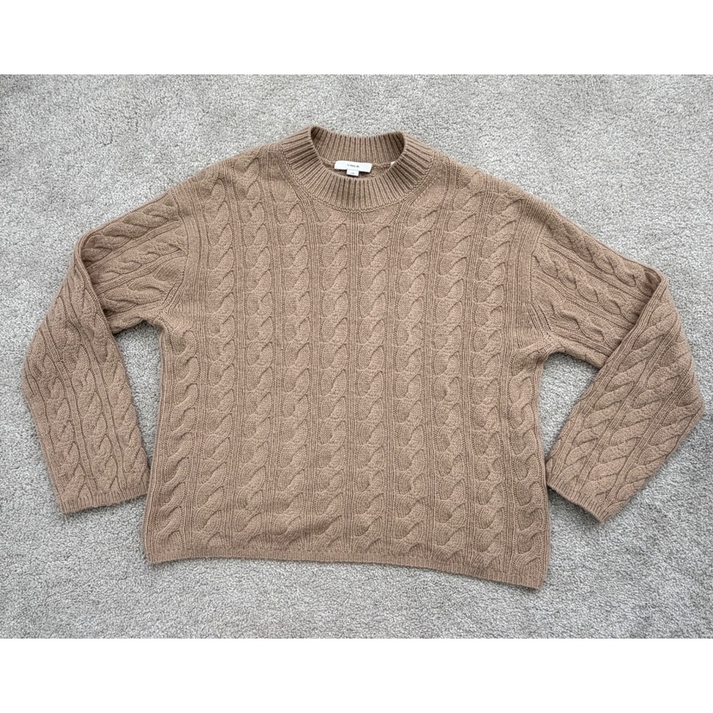 Vince Womens Wool/Cashmere Blend Twisted Cable Sweater M - Picture 3 of 9